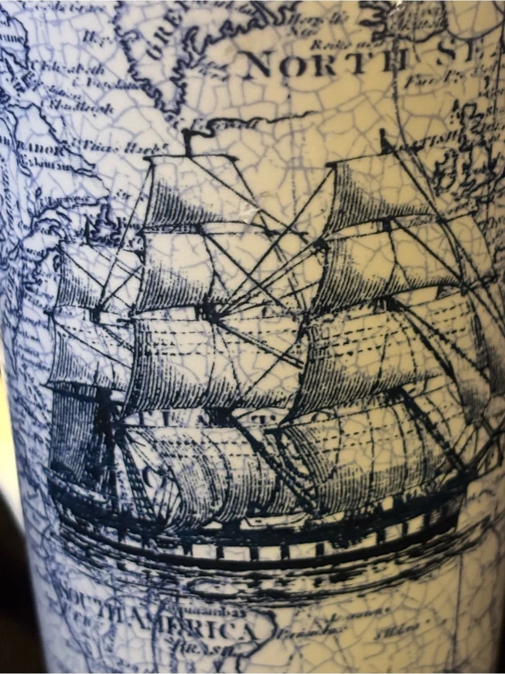 222Fifth Due North Large Ceramic Mug. Nautical Style